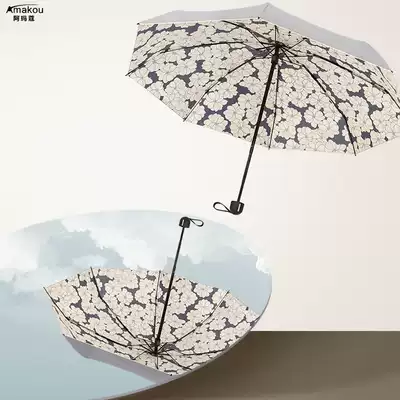 Ultra light mini portable small retro pocket sunshade sunscreen umbrella Super UV protection umbrella female UPF50