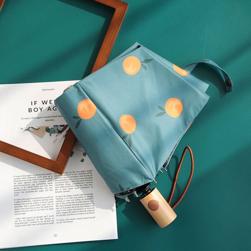 Ultra light small mini portable five-fold pocket umbrella female sunscreen anti-UV clear and rain dual-use pocket sunshade