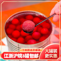Fresh canned bayberry 6 kg large bottle whole carton 3 kg vat fruit fishing cold drink sugar water canned bayberry