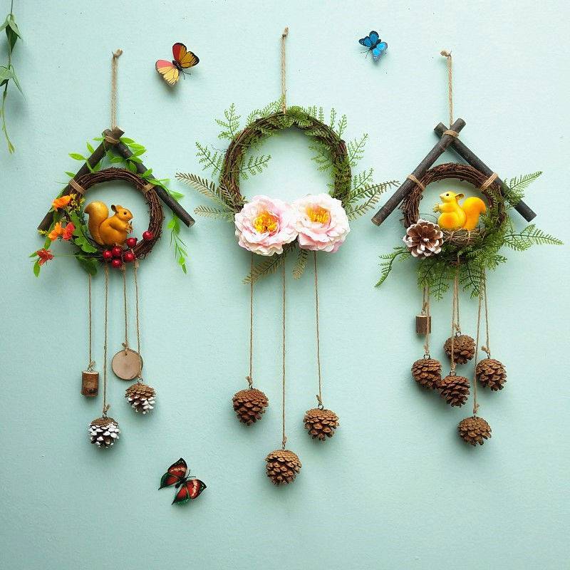 Entrance door decoration creative personality wall-mounted garland door plate living room bedroom wall pendant wall decoration ornaments