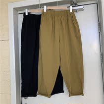 INENMU Inwood 992296 Summer Korean version loose Lean Hallen Old Daddy Pants Elastic Casual Turnip Pants Children