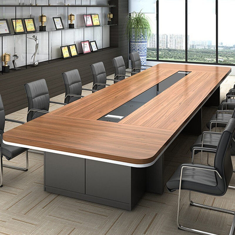Office furniture large conference table long table simple modern panel desk negotiation table conference room table and chair combination