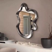Creative art decorative mirror high-value vanity mirror French special-shaped mirror wall-mounted bathroom mirror irregular vanity mirror
