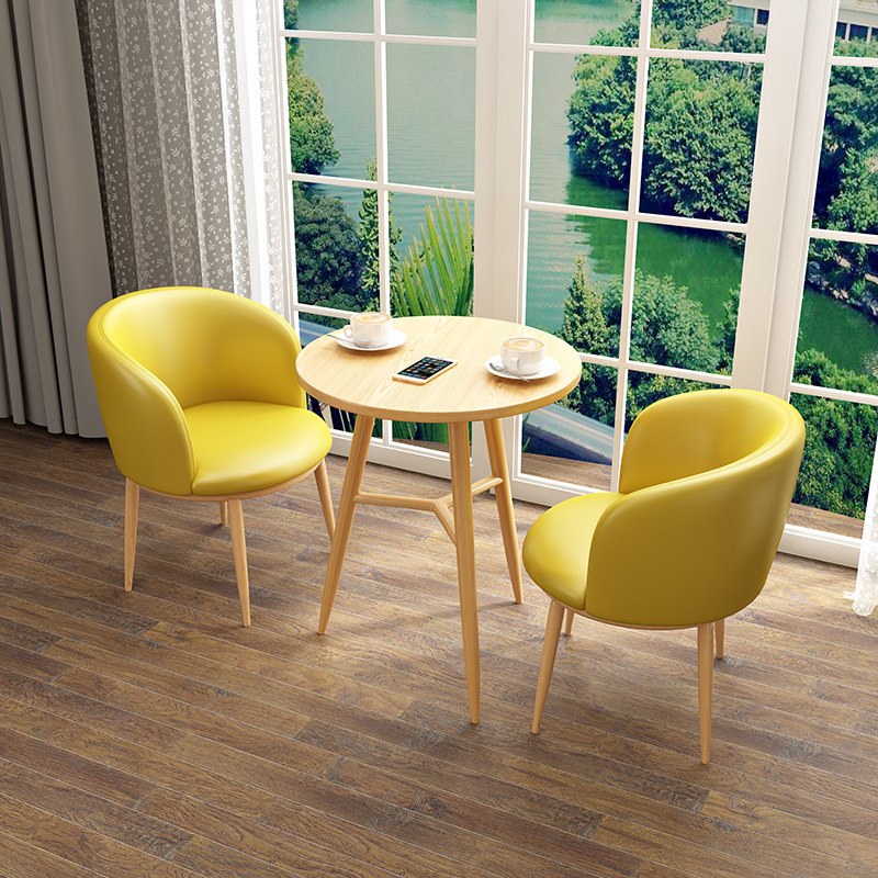 Nordic balcony small table and chairs net red household three-piece small apartment tea drinking iron art one table and two chairs mini small coffee table