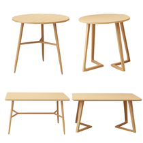 Nordic Minimalist Coffee Milk Tea Shop Solid Wood Table Square Table Round Table Negotiation Reception Desk Small Tea Table Square Briefs