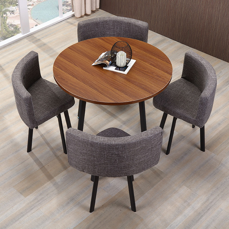 Minimalist Reception Fair for guests office Leisure table and chairs Combined coffee room Milk Tea Shop Small Family Round Table
