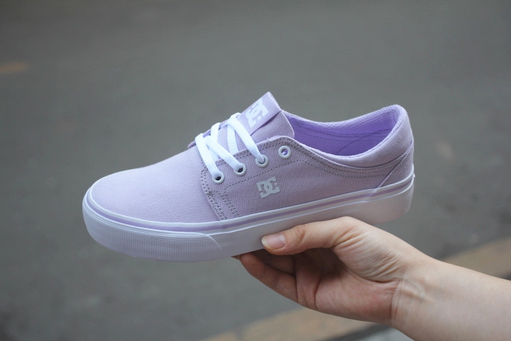 Sk8 giày DC skate giày TRASE TX thấp để giúp phụ nữ canvas casual mặc BMX giày ánh sáng màu tím giày thể thao cho bé gái