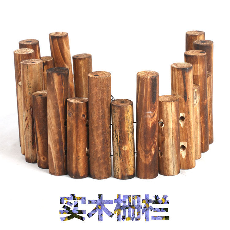 Outdoor Courtyard Fence Carbonated Embalming Wood Fence Fence Garden Wood Pile Round Wood Solid Wood Fence Wood Fence Vegetable Garden-Taobao