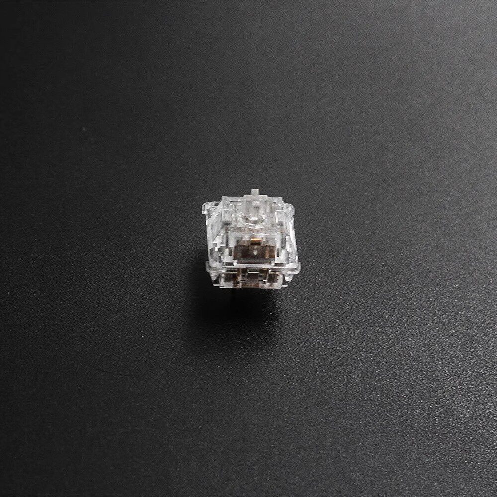 Вал 【顺丰】爱国心皎月轴厚润全透明水晶轴线性五脚热插拔hifi麻将音