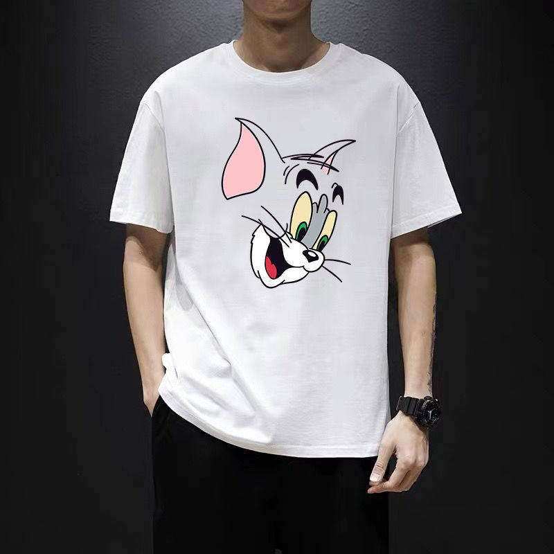 Port Wind Boys Loose Casual Students Blouses Short Sleeves T-Shirt Male Couple Summer Ins Tide Cards Superfire Cec Tide