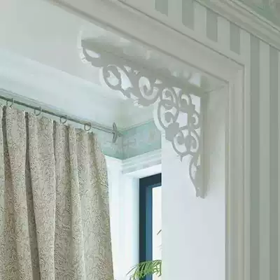 European-style PVC suspended ceiling corner flower wood plastic board hollow decorative wood carving grid Ceiling wall sticker door hole passageway diagonal