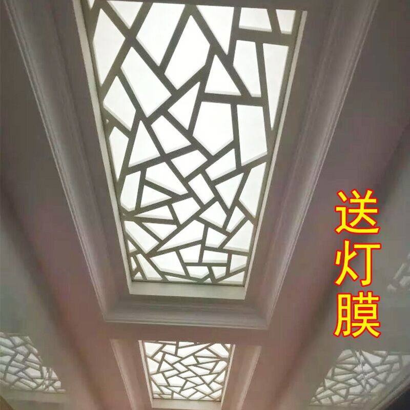 Custom PVC wood-plastic version cutout carved board European-style lattice ceiling partition entrance background wall screen through the flower board