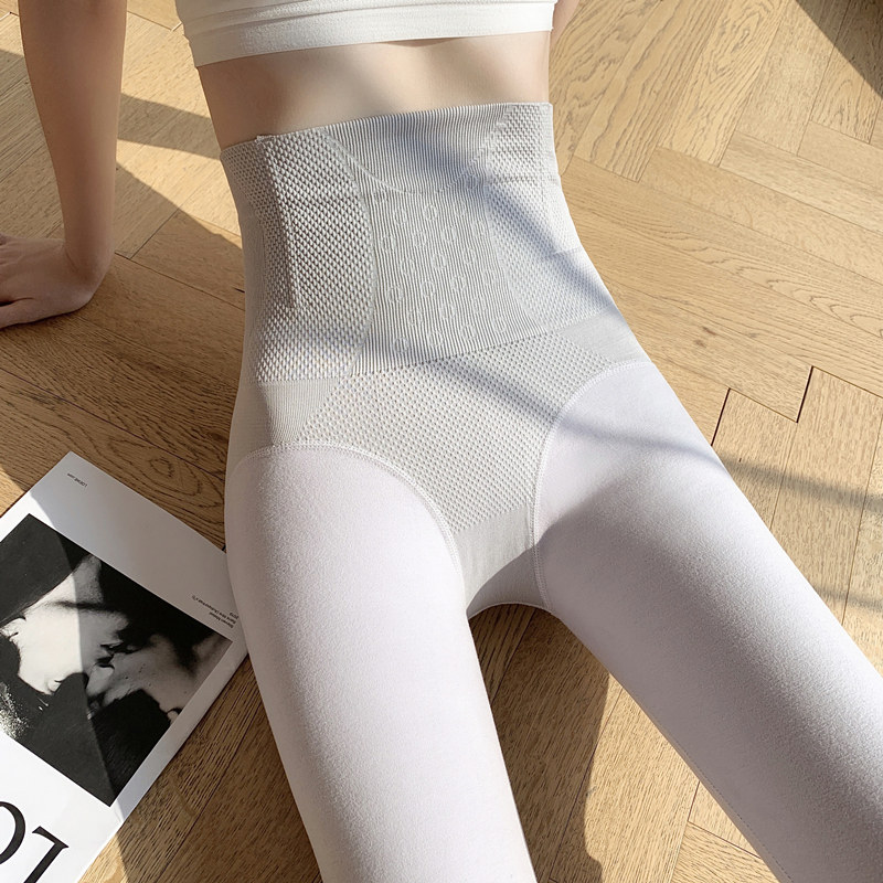 High waist belly hips thickened bottle female develvet autumn pants plus fluff wear warm pants in autumn winter wear outside wearing