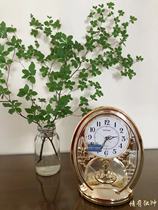 Japan Lisheng table clock European pastoral living room office bedroom rotating Christmas Tree decoration 4SG768