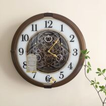 Japan SEIKO SEIKO Music Swaro Crystal Chocolate Color Wall Clock Nordic Living Room Mute Bell QXM380B