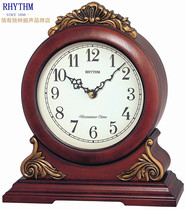 Genuine RHYTH Japanese Lisitong Classical Living Room Studios Flower Tattoo Report ClockH114