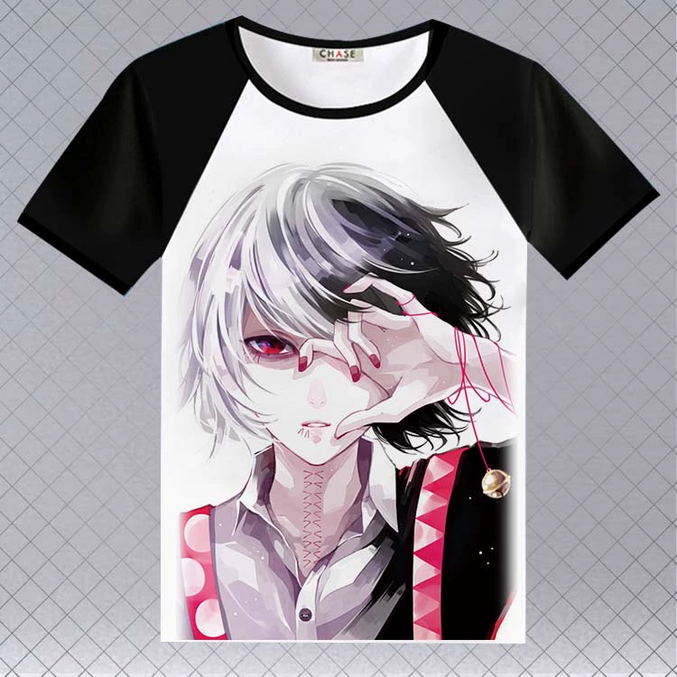 Tokyo Ghouls 金 oul anime Anime áo phông ngắn tay xoay quanh quần áo nam nữ thứ hai nhân dân tệ mùa hè - Carton / Hoạt hình liên quan