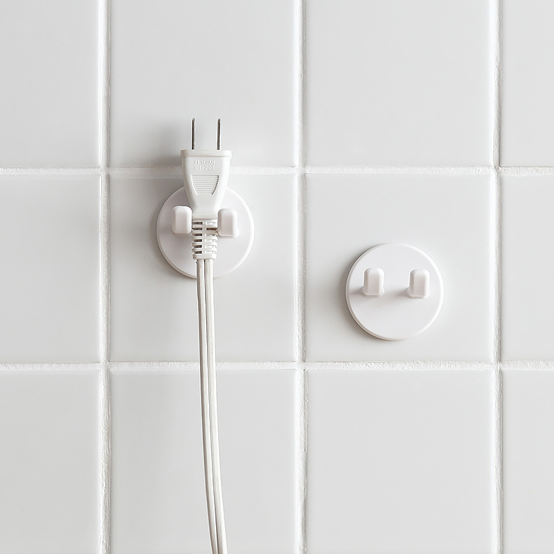 Nordic Style Power Plug Hook Sticker Creative Kitchen Multifunctional Traceless Fork Head Holder Power Cord Adhesive Hook