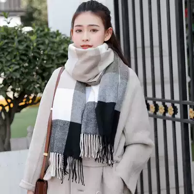 2019 new scarf Korean version of women's wild bib autumn and winter imitation cashmere warm thickened shawl dual-use outer wear