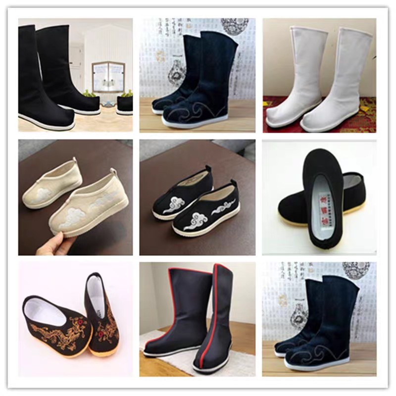 Ancient Ancient Clothing Shoes Black Boots Emperor's Minister of State Soldiers Soldiers Men's Shoes Women Shoes Children Kids Cos Boots-Taobao
