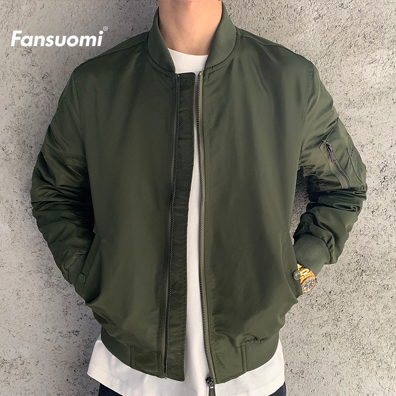 Fansuomi Van Somi Pilot Jacket Men's Spring Autumn Season Army Green Assault Jacket Baseball Suit Tide Cards-Taobao