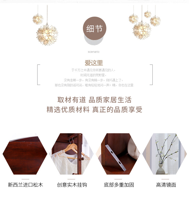 Gương gỗ rắn toàn thân xoay gương lắp gương châu Âu Đơn giản đa chức năng lưu trữ di động gương sàn - Gương gương trang trí phòng khách