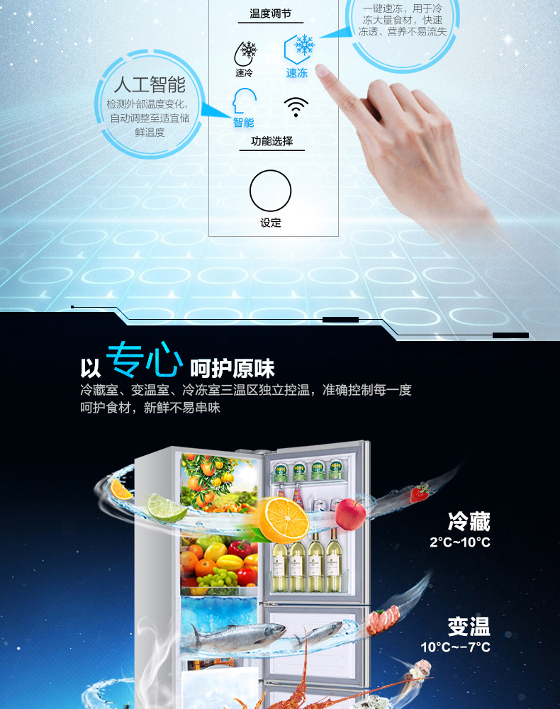 tủ lạnh 2 cánh Haier / Haier BCD-216SDEGU1 Tủ lạnh gia đình ba cửa nhỏ 3 cửa đóng băng nhiều cửa - Tủ lạnh tủ lạnh mini cũ