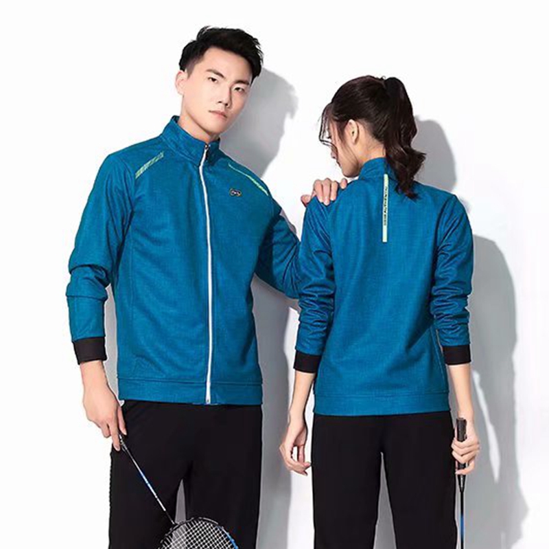 Group purchase autumn and winter badminton suit suit men and women's volleyball match wear long sleeve cardiovert jacket table tennis clothes sportswear