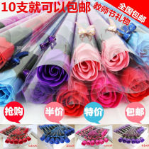 Single soap rose bear soap flower Teachers Day gift Tanabata Valentines Day Mothers Day push small gifts