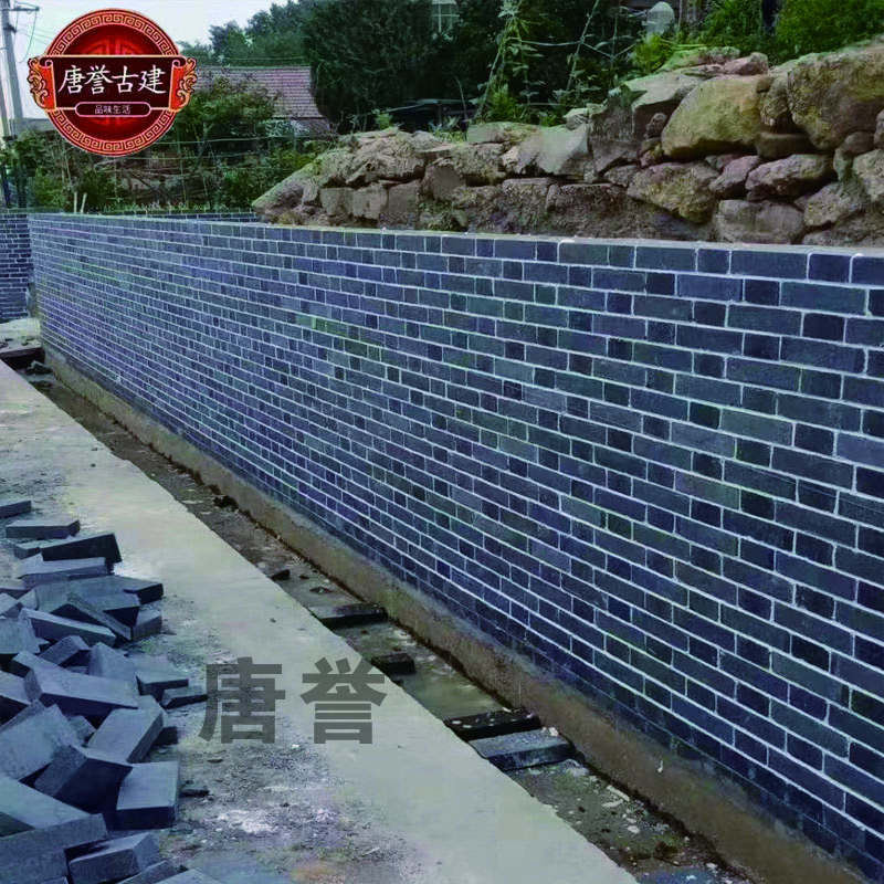 Antique blue brick ancient building blue brick ninety-five standard brick clear water wall clay blue brick courtyard cultural wall paving floor wall brick