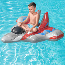 Bestway thickened fighter spaceship mount Floating bed Childrens water inflatable swimming ring Baby plane seat ring