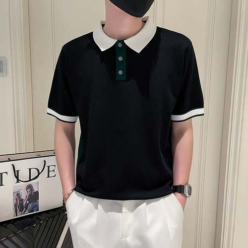 Летняя футболка polo, рубашка, шелковая летняя одежда