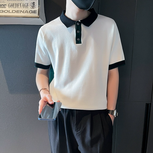 Летняя футболка polo, рубашка, шелковая летняя одежда