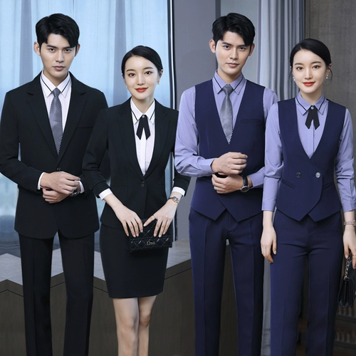 Пиджак классического кроя, жилет, комплект для отеля для работы