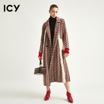 icy winter New color herringbone fur coat woolen jacket woolen coat woolen womens long