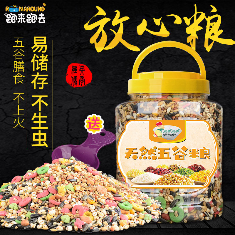 Hamster grain staple food supplies barrel balanced nutrition small golden bear food snacks molar feed set meal
