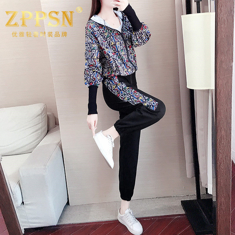 Light luxury brand ZPPSN sports suit women autumn fashion age age temperament loose thin casual two-piece set
