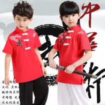Childrens martial arts costumes long and short sleeves boys Tai Chi training uniforms Childrens National kung fu martial arts uniforms