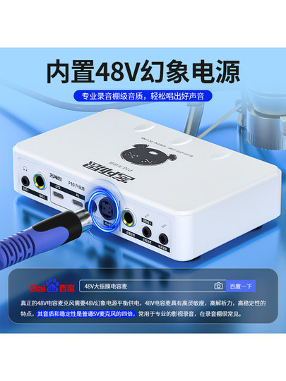 Kesuosi P10, verbesserte Version, externes USB-Soundkarten-Set, Laptop, universelle Karaoke-Aufnahme, schreiende Weizenalternative