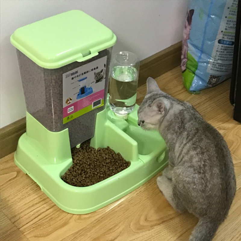 Cat supplies Cat bowl Double bowl Automatic drinking water Dog bowl Automatic feeder Pet supplies Cat bowl food bowl Cat food bowl