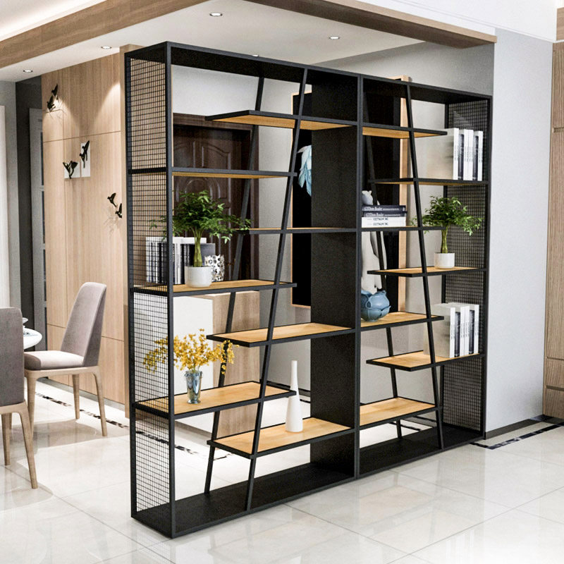 Partition Shelving Shelving Screen Industrial Wind Power Guan Guan Containing Stratix American Loft Office Iron Art Decor Shelf
