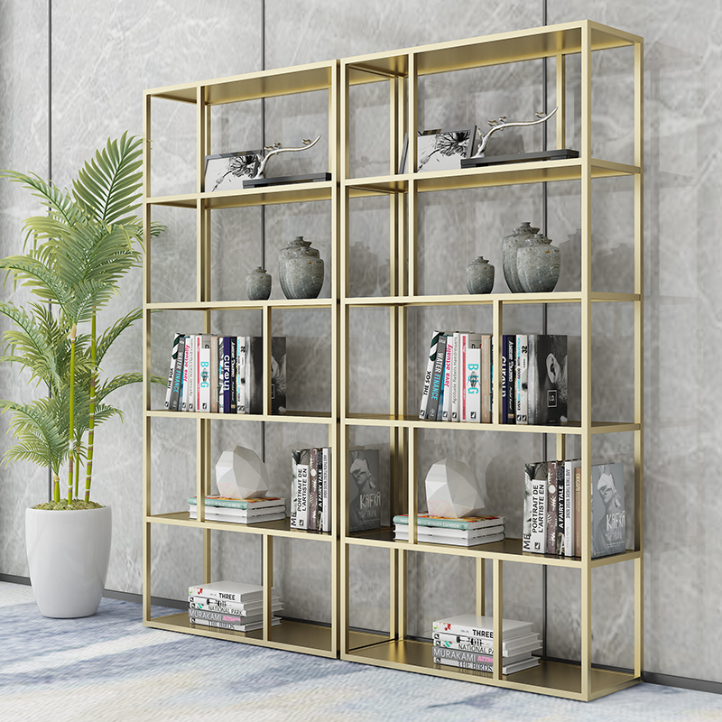 Light Extravaganza Modern Bookshelf Minimalist Living-room Floor Net Red Screen Office Shelf Partition Upscale Show Shelf