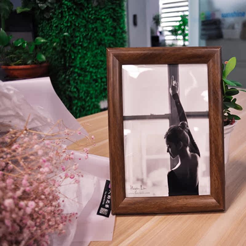 Retro photo frame creative solid wood photo frame swinging table hanging wall 6 inch 8 inch 10 inch baby living photo album frame-Taobao