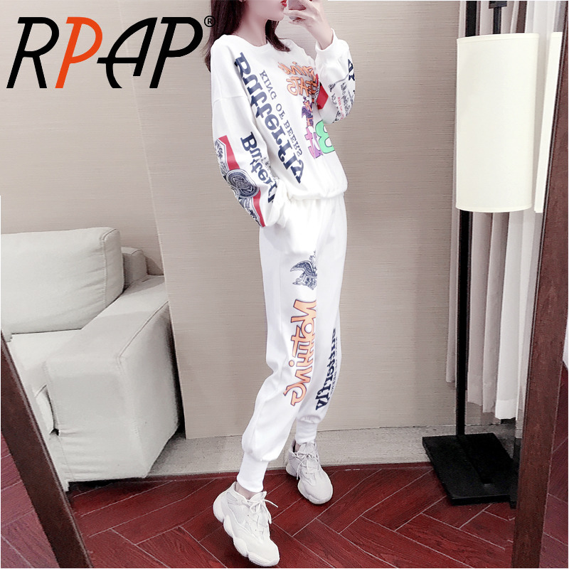 RPAP Light Extravagant Brands Casual Suit Women Autumn Winter New Loose Korean Version Fashion Big Size Sports Suit Two Sets