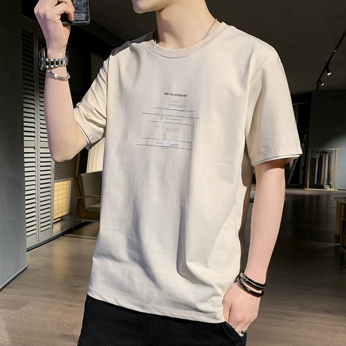 Летняя трендовая футболка с коротким рукавом, универсальная летняя одежда