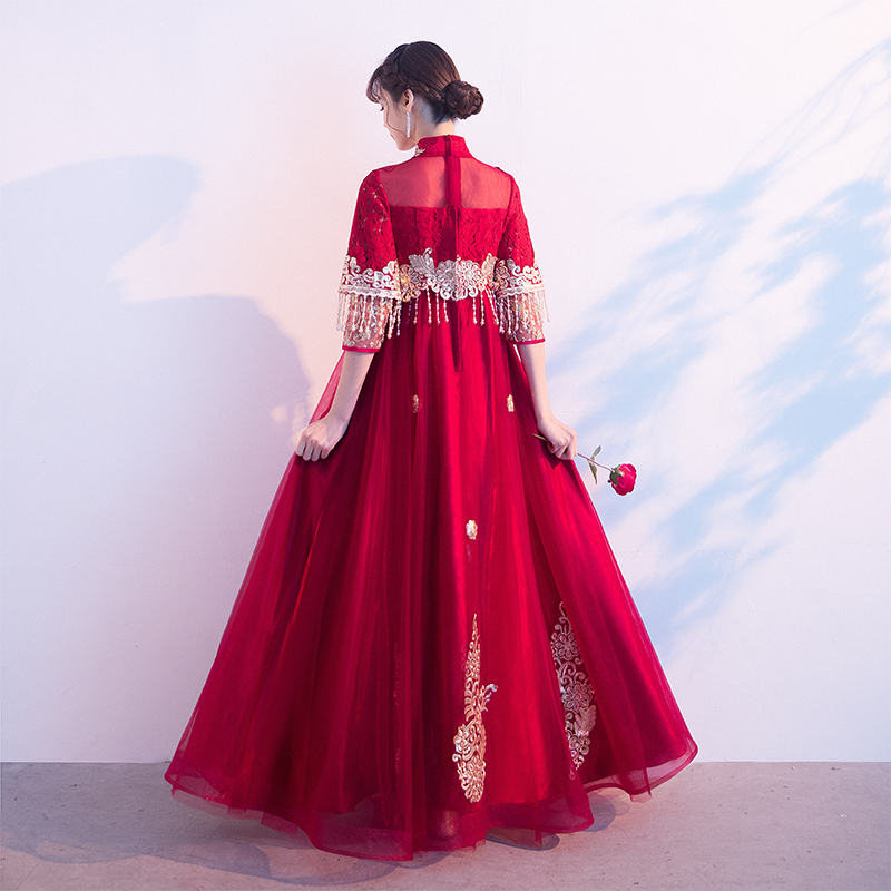 Evening dress for pregnant for bride, plus size, Chinese style, high waist Evening dress for pregnant for bride, plus size, Chinese style, high waist