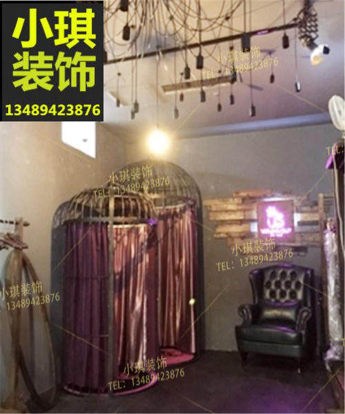 New European-style wrought iron bird cage large wedding decoration ornaments shopping mall clothing store fitting room photography props large