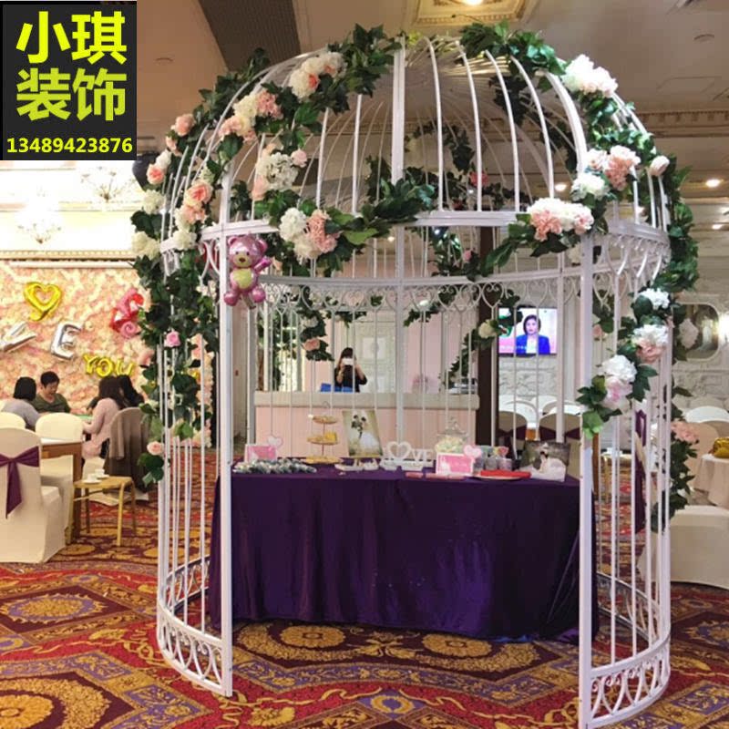 New iron large birdcage decoration wedding shooting props window display outdoor indoor restaurant large birdcage