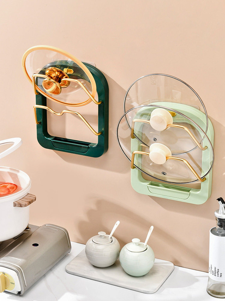 Cover rack wall-mounted free-to-punch kitchen shelve Multi-functional home containing shelf Cutting Board Shelf Multilayer Chopping Block-Taobao