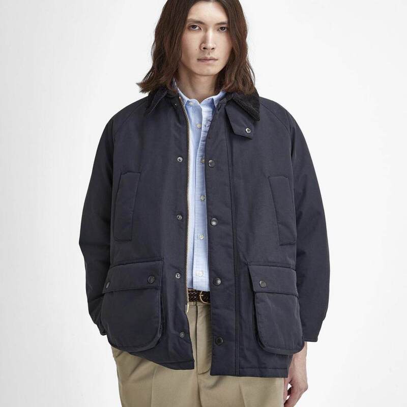British Barbour Winter Ashby Wax-Free Jacket Casual Coat for Men and Women Loose Fleece-Lined Thickened Autumn and Winter